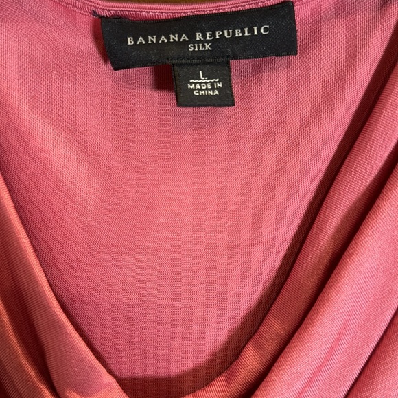 Pink Silk Banana Republic Midi Dress, size L - Picture 7 of 8